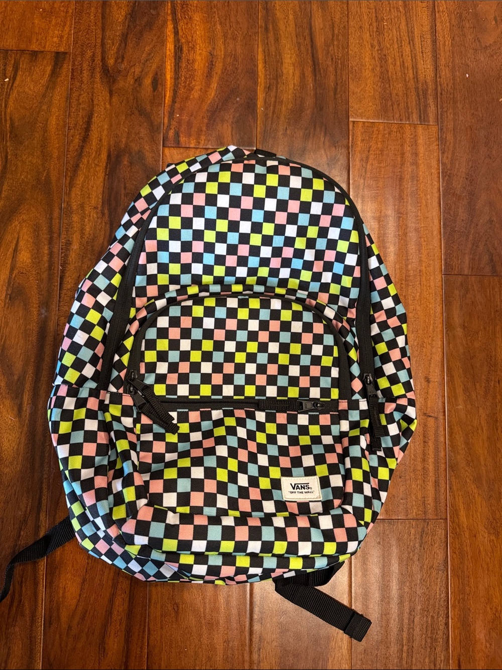 Vans Old Skool III Backpack with Pink, Blue & Neon Yellow Squares